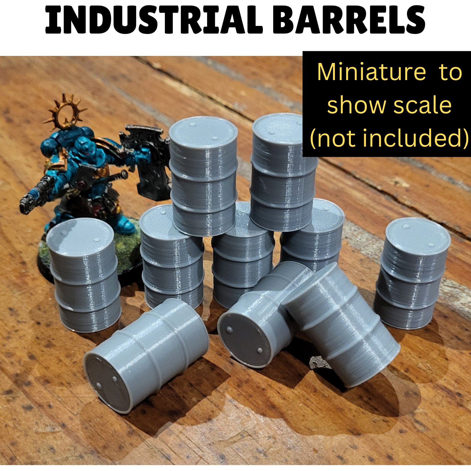 Industrial Barrels Warhammer scene