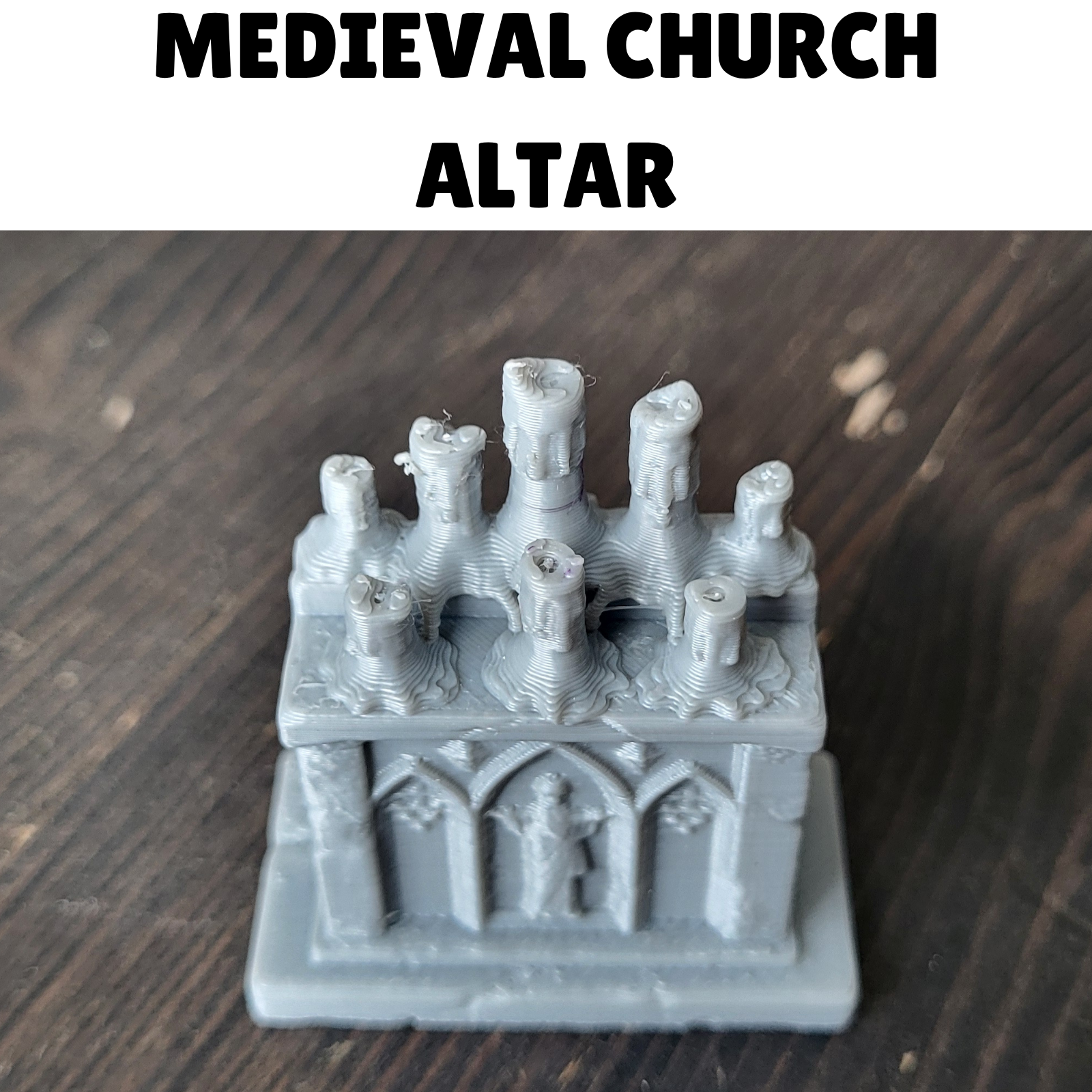 Model of a medieval church altar